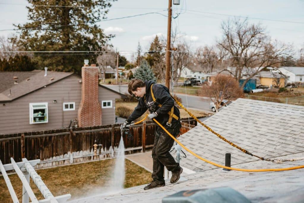 Roofmaxx treatment in Autumn performed by Roof Maxx of Tri-Cities