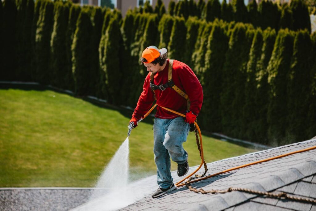 Roof Maxx treatment on the roof