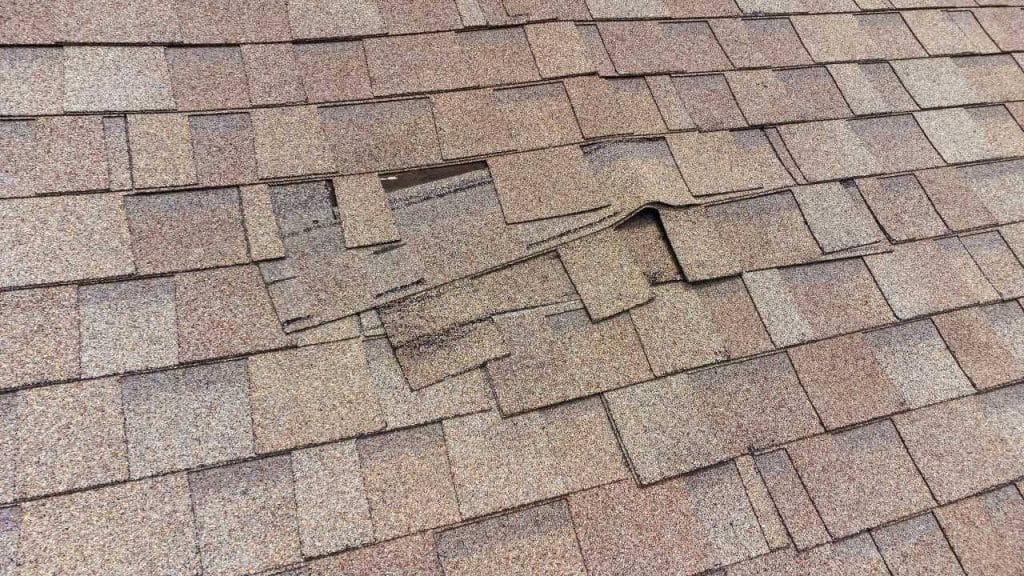 a photo of cracked shingles