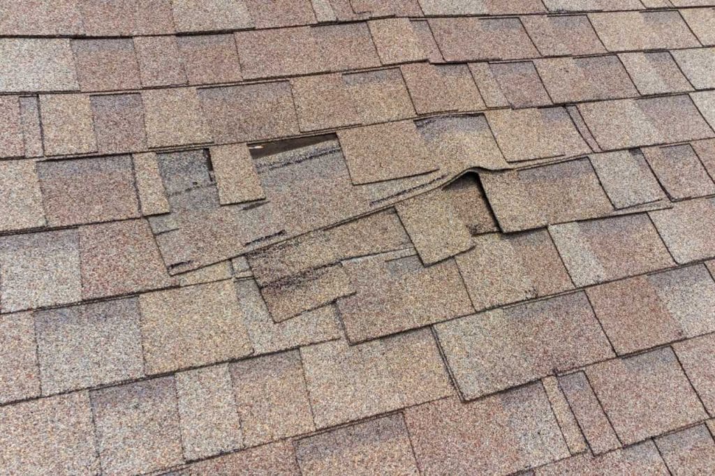 damaged roof